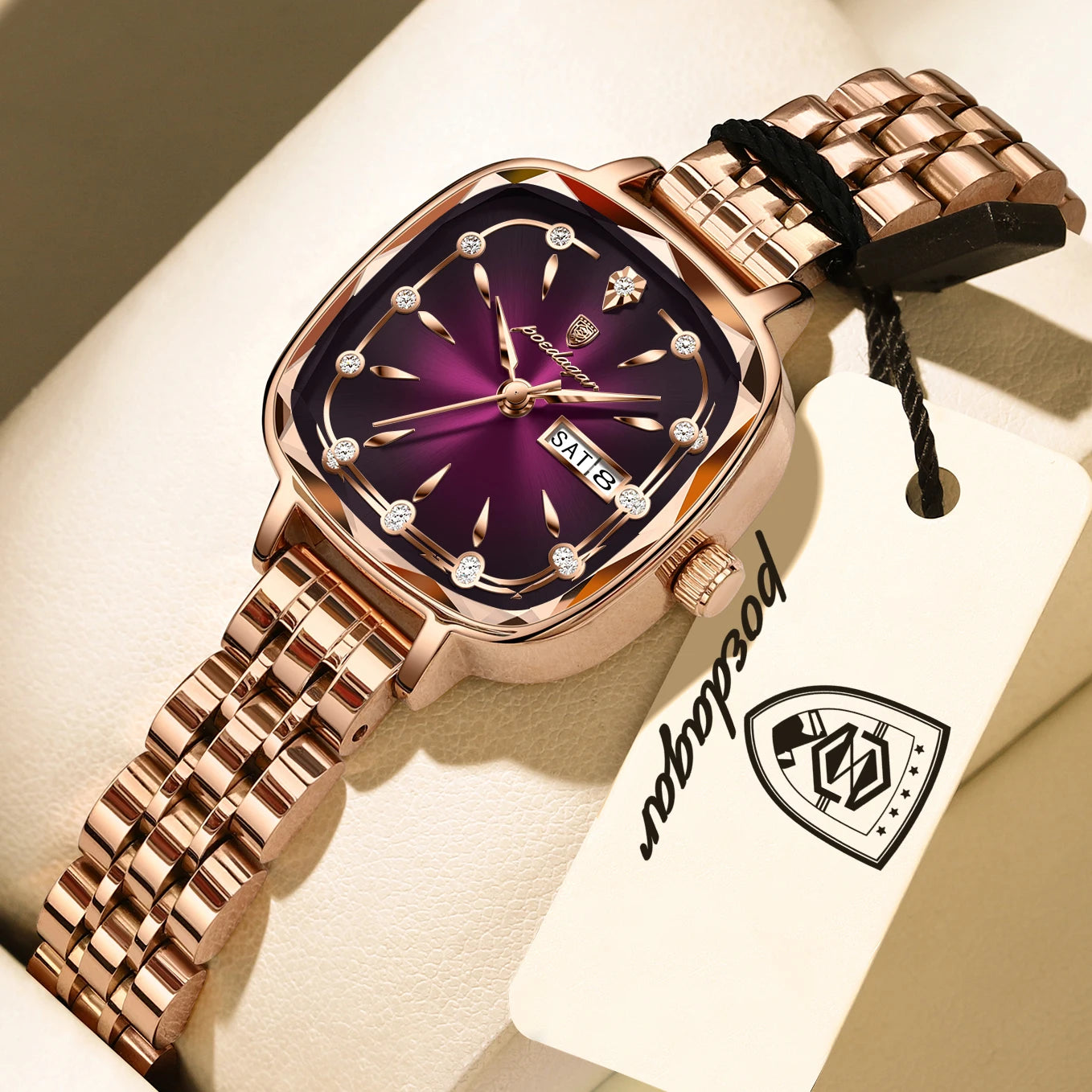 POEDAGAR Luxury Women's Watch — Elegant Stainless Steel Quartz Wristwatch