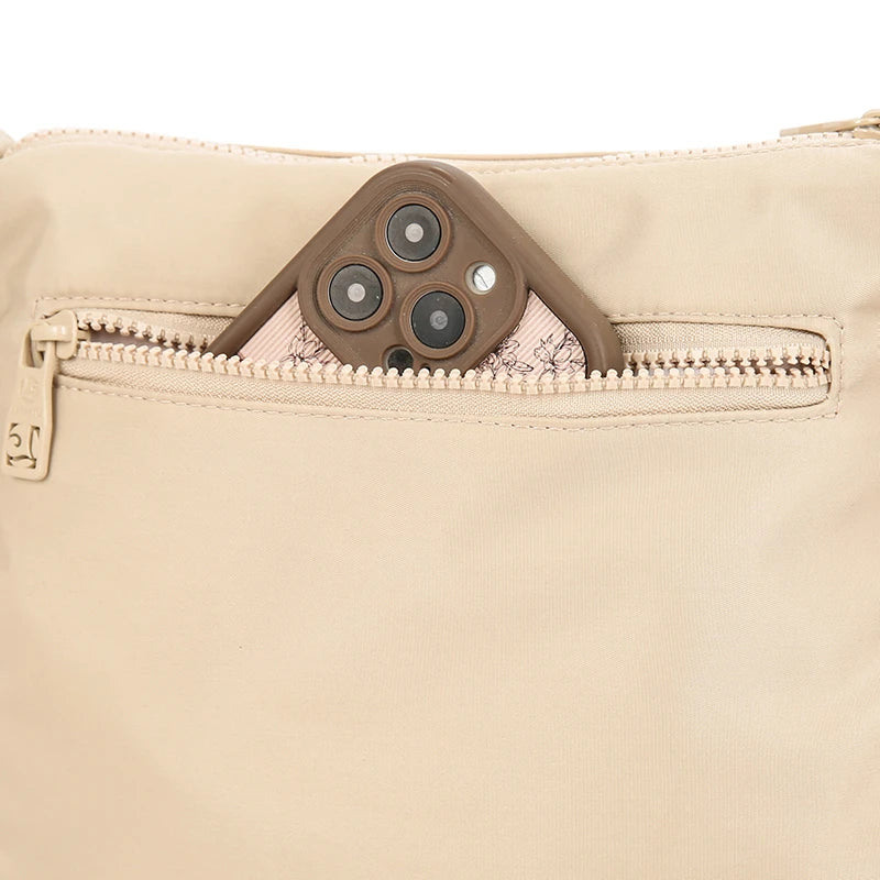 Women's Nylon Crossbody Bag — Multi-Pocket Messenger Purse for Travel