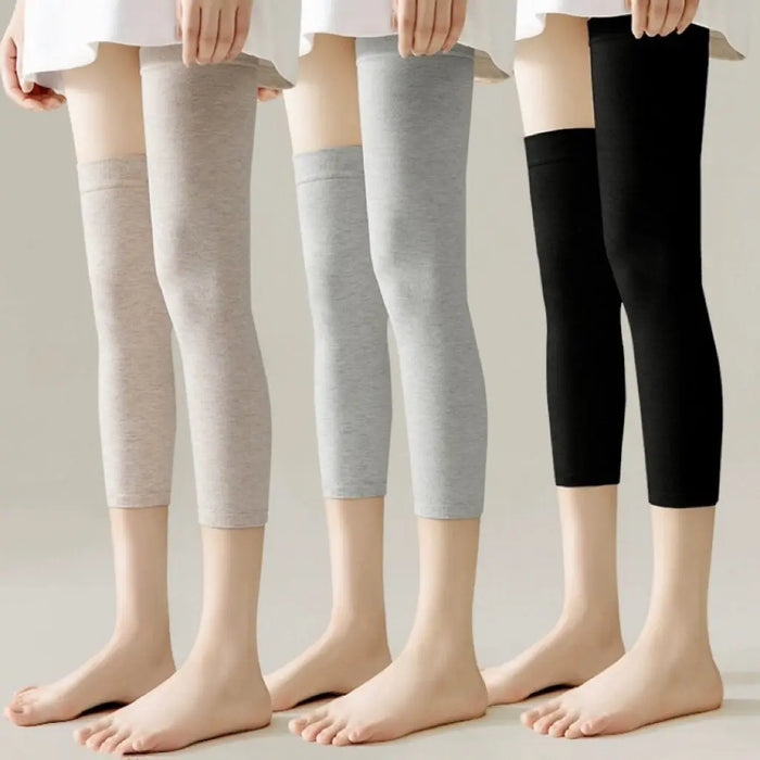 Women's Knit Leg Warmers — Breathable Cotton Knee Covers for All-Season Comfort