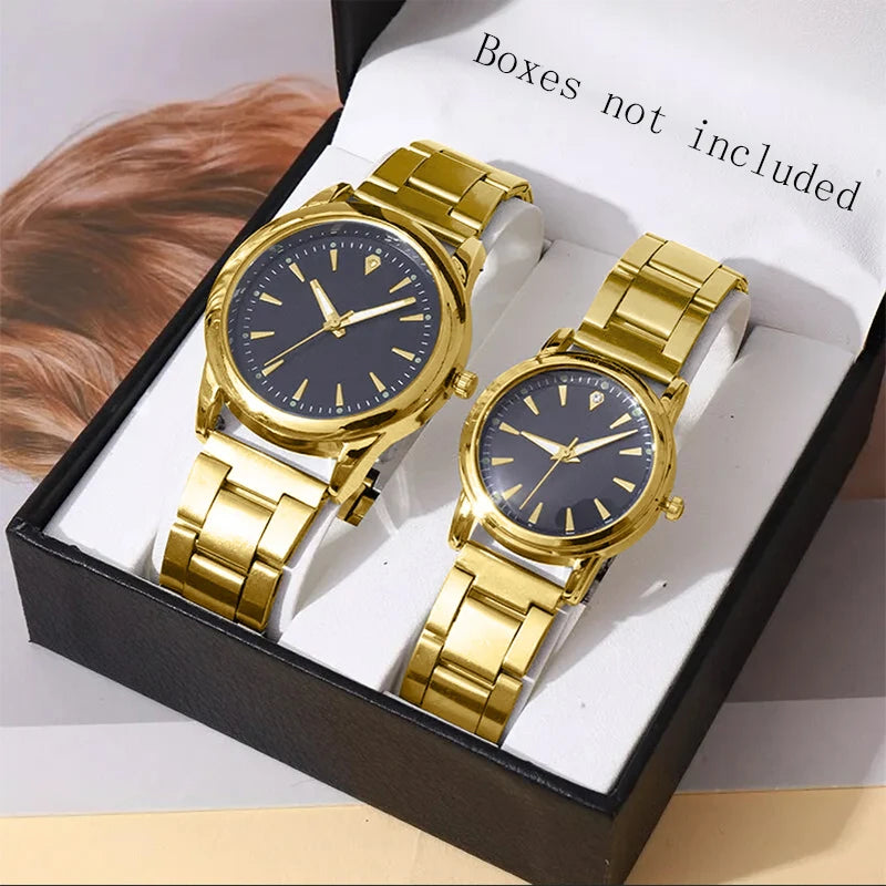 Couple's Quartz Watch Set — Elegant Business & Fashion Analog Timepieces