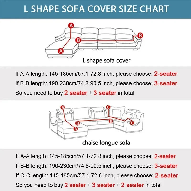 Soft Corduroy Sofa Cover — Non-Slip Elastic Full Wrap Slipcover