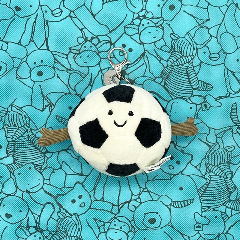 Assorted Plush Keychain Charms — Cute Animal & Food Bag Accessories