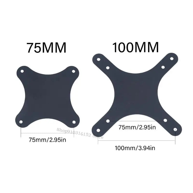 Portable Monitor Mounting Plate — Metal Stand Adapter with Rounded Corners