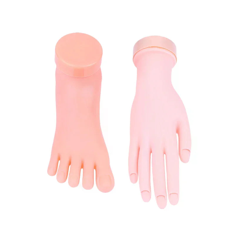 Nail Art Training Practice Hand — Realistic Silicone Manicure Tool