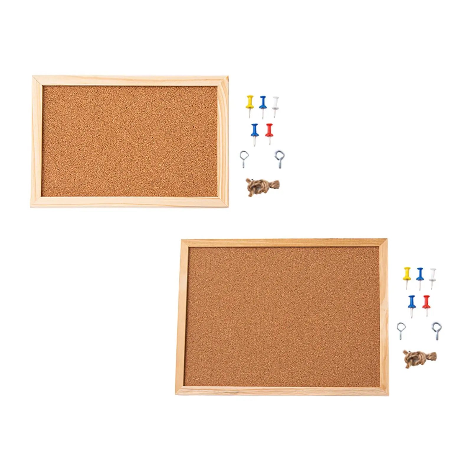 Cork Bulletin Board — Decorative Message Board for Home or Office
