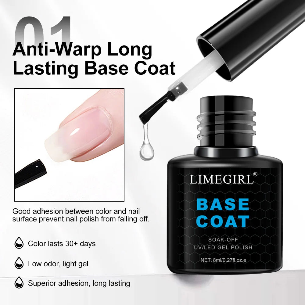 Limegirl Matte Top Coat — Professional Soak Off Nail Finish, 8ml