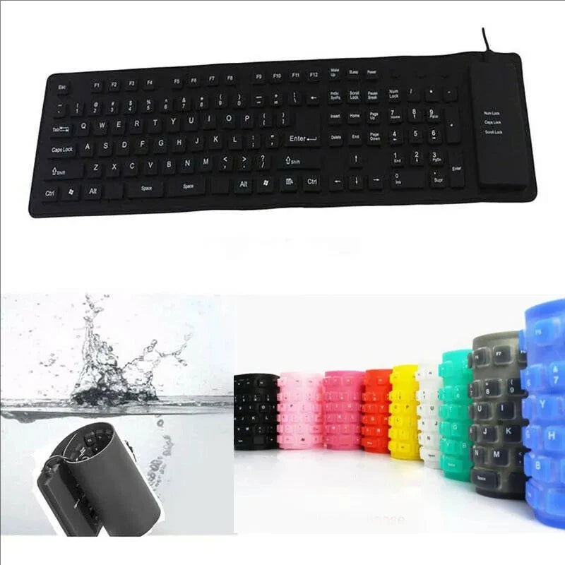 Jasoz Foldable Silicone Keyboard — Waterproof and Silent USB Wired Design