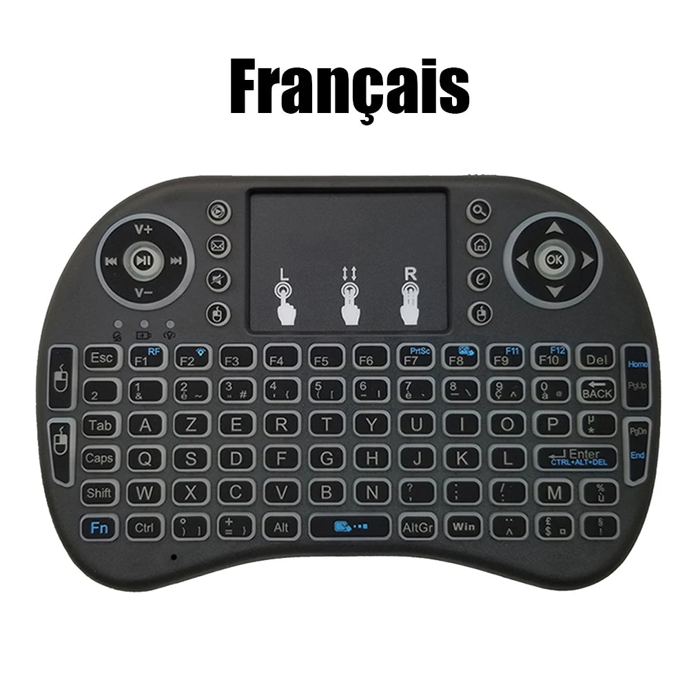 MRSVI Wireless Air Mouse and Keyboard — Backlit Mini Multimedia Controller
