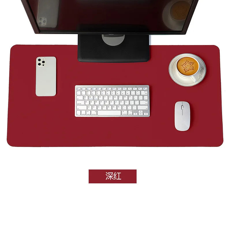 NULOXO PU Leather Desk Mat — Waterproof Office Blotter & Mouse Pad
