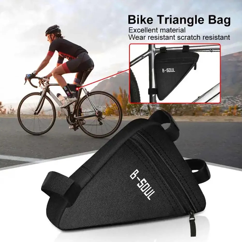 Waterproof Bicycle Frame Bag — Slim Nylon Pouch for Cycling Essentials