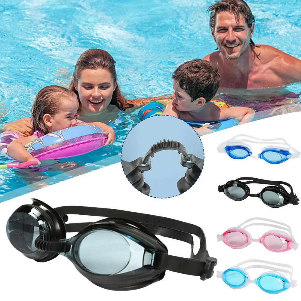 HD Vision Swimming Goggles — Anti-Fog Silicone Eye Cups & Adjustable Strap