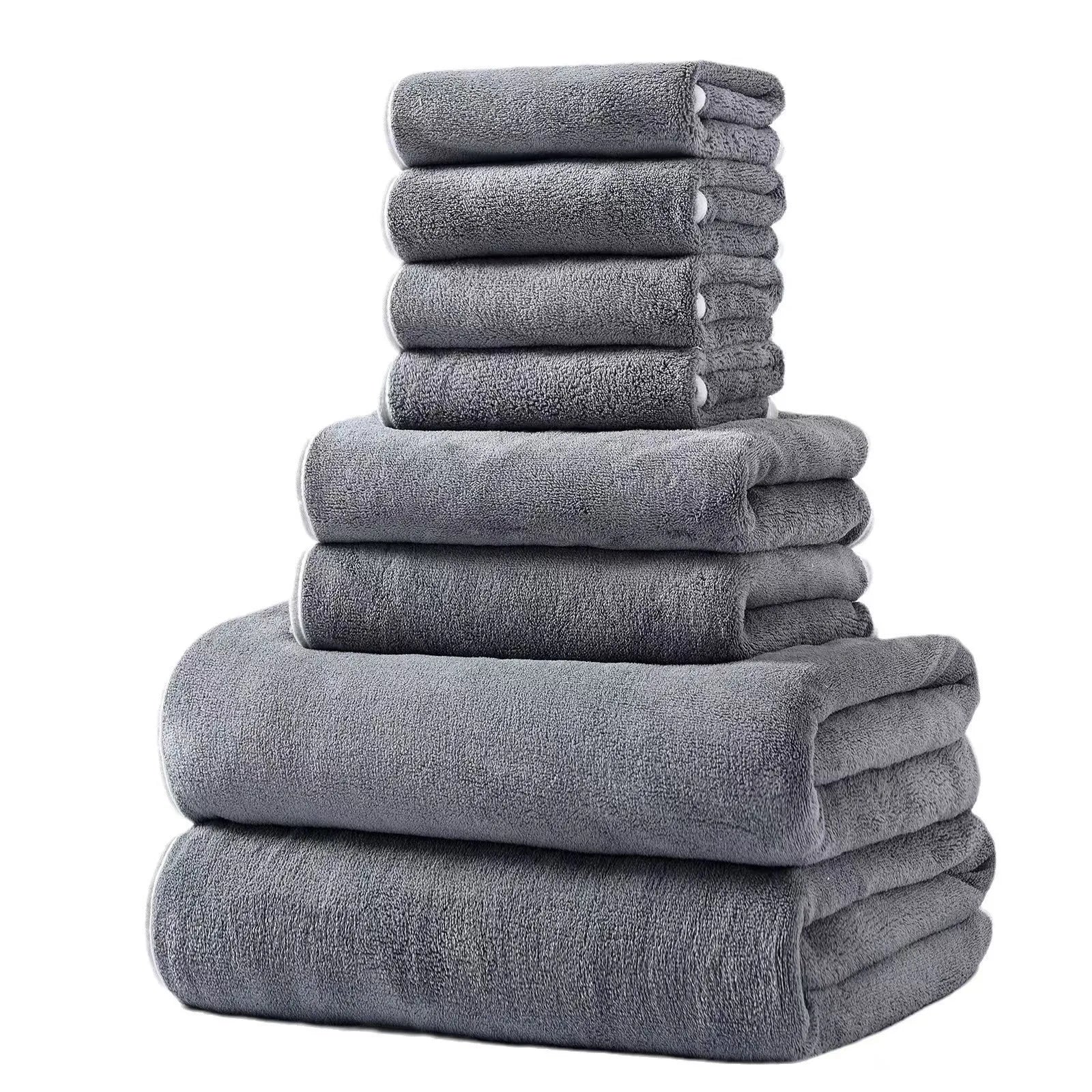 8 Piece Cotton Towel Set — Ultra Absorbent Bathroom Essentials
