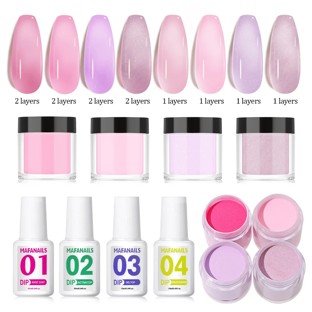 HotPress Professional Acrylic Nail Kit — 8-Piece Monomer and Powder Set