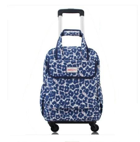 Women's Oxford Rolling Backpack — Versatile Travel Trolley Luggage