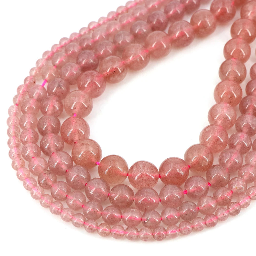 Natural Stone Gemstone Beads — Round Crystal Spacers for Jewelry Making