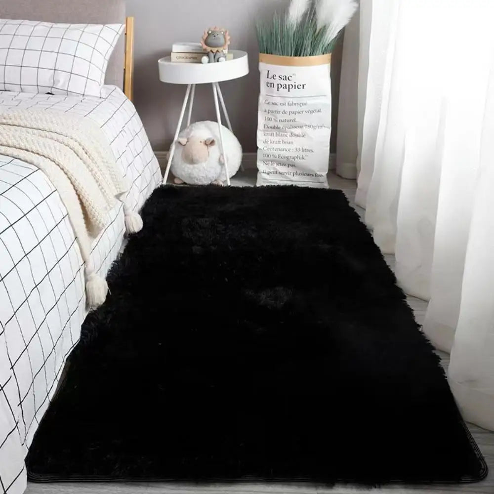 VIKAMA Silk and Wool Style Carpet — Solid Color Indoor & Outdoor Rug