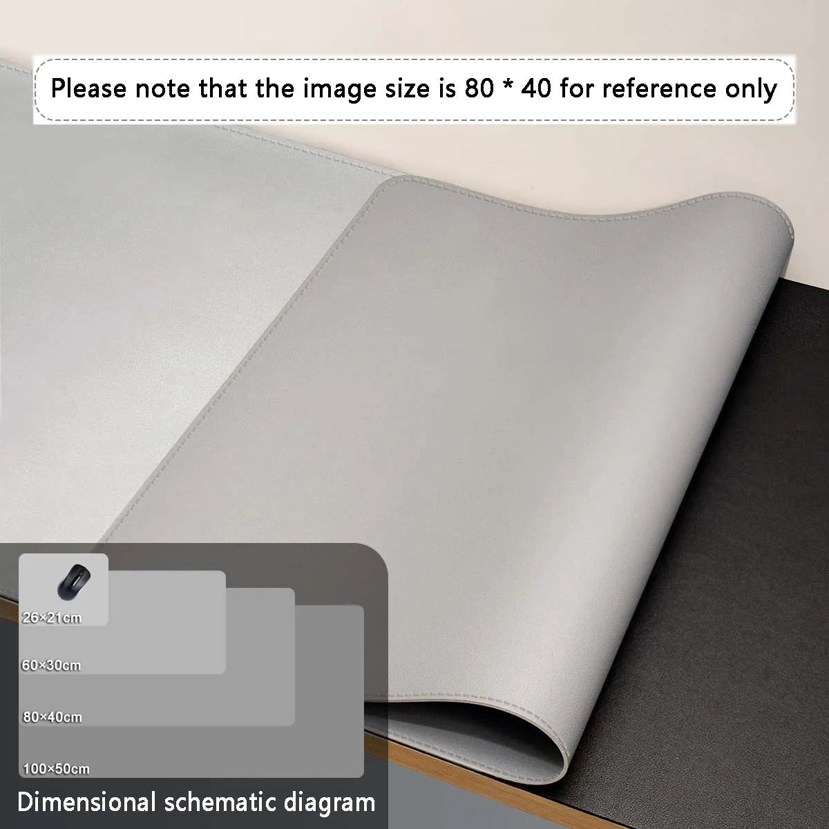 AIPHY Large PU Leather Desk Mat — Waterproof Desktop Protector for Office and Gaming