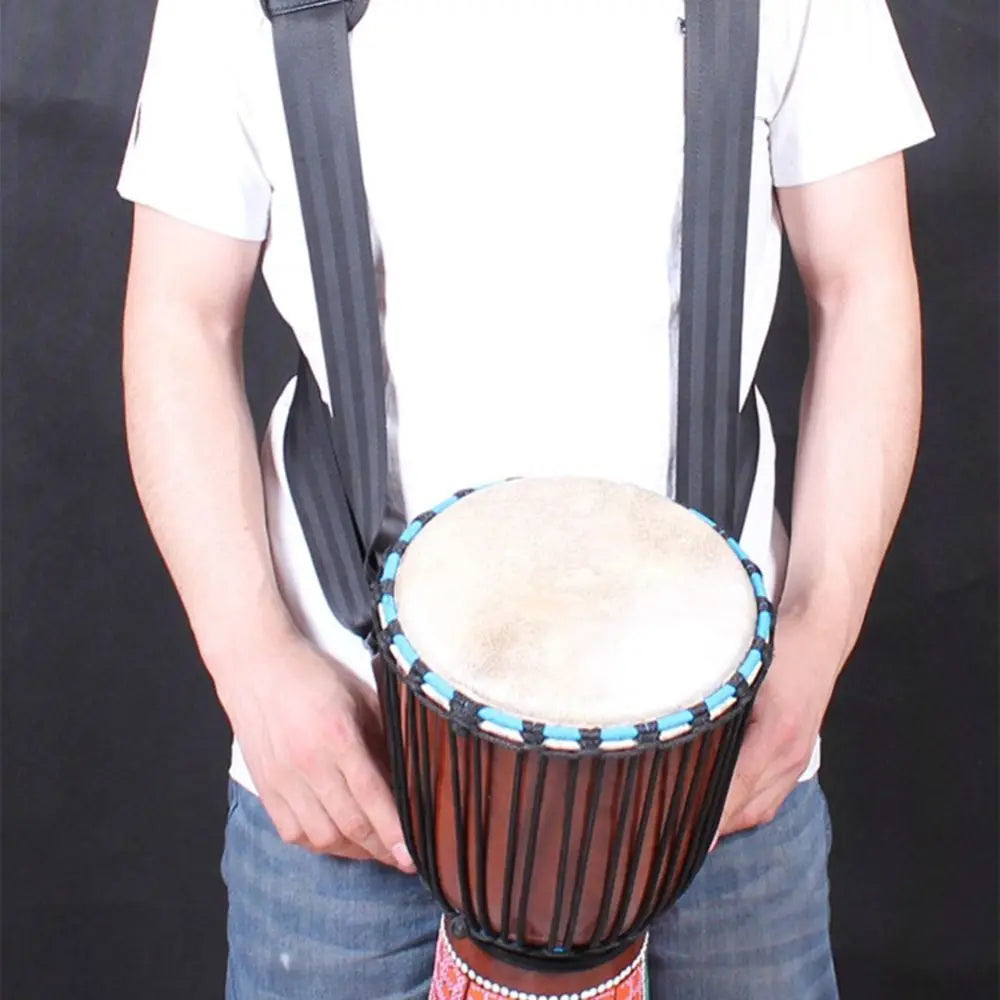 Padded African Drum Shoulder Strap — Adjustable Replacement Belt for Hand Drums