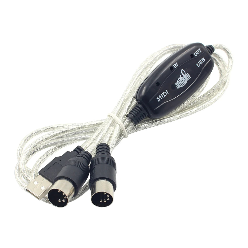 Shunmaii USB MIDI Interface Cable — Keyboard to PC Audio Converter