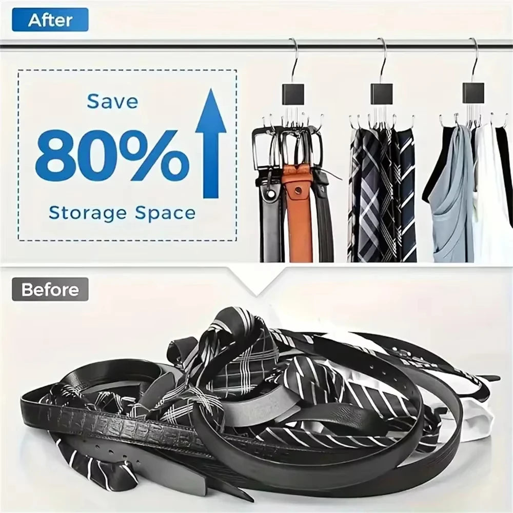 Rotating Multi Claw Hanger — Space-Saving Metal Hook Organizer