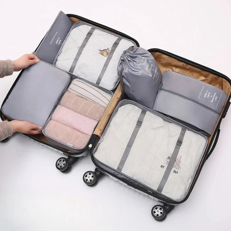 7-Piece Travel Luggage Organizer Set — Multi-Purpose Packing Cubes