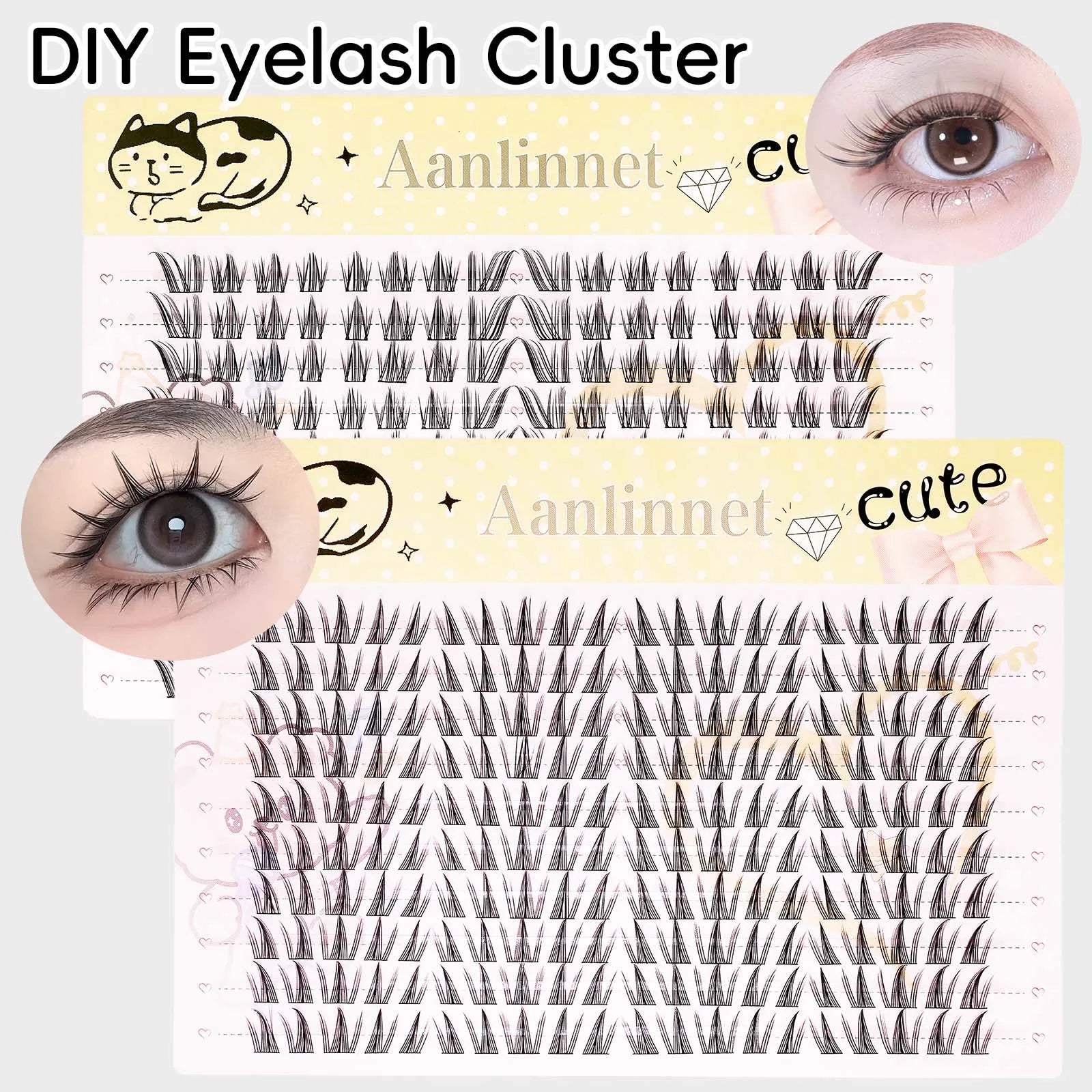 Anlinnet DIY False Eyelashes — Natural Length Reusable Individual Lashes