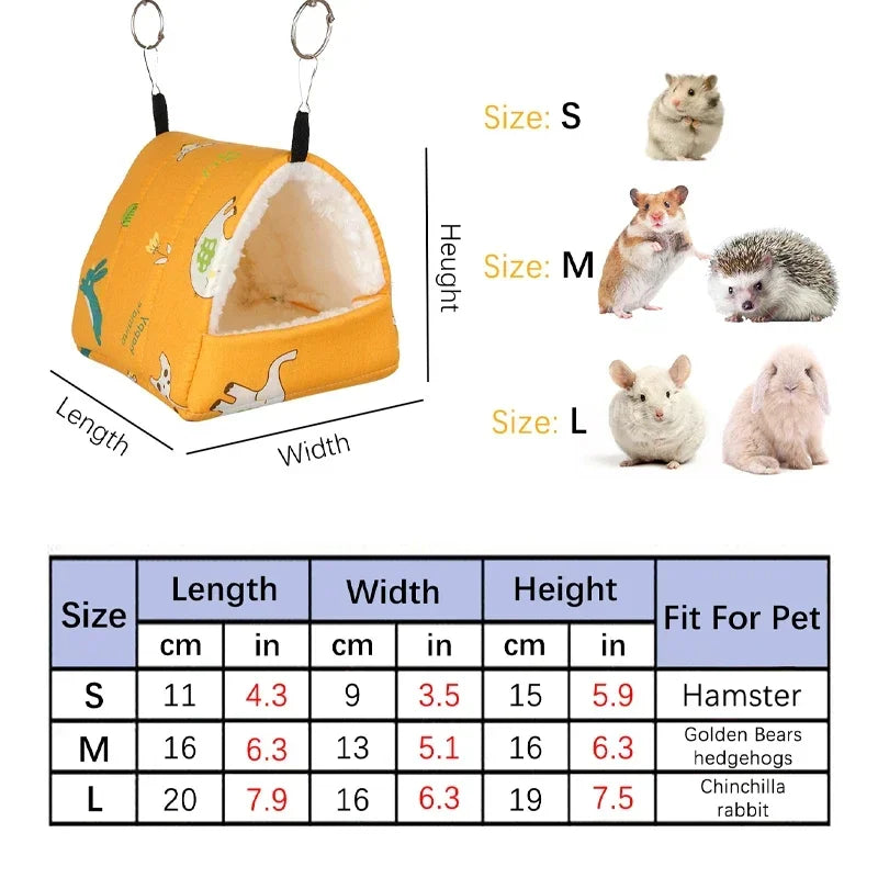 Cozy Cotton Small Animal Nest — Hanging Sleeping Bed for Birds and Pets