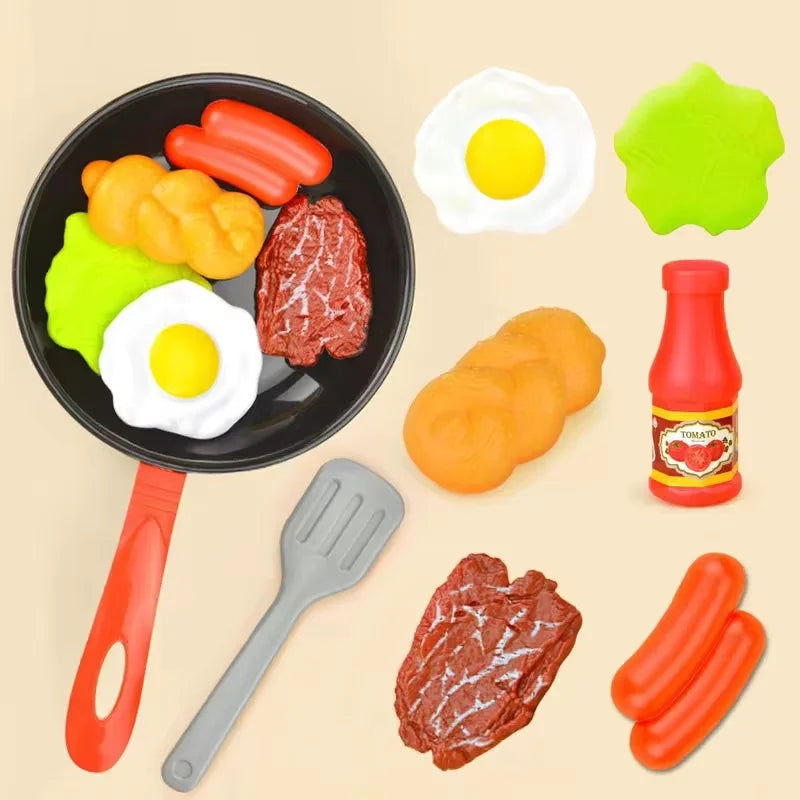 lpcbec Montessori Kitchen Toy Set — 8-Piece Pretend Play Cookware