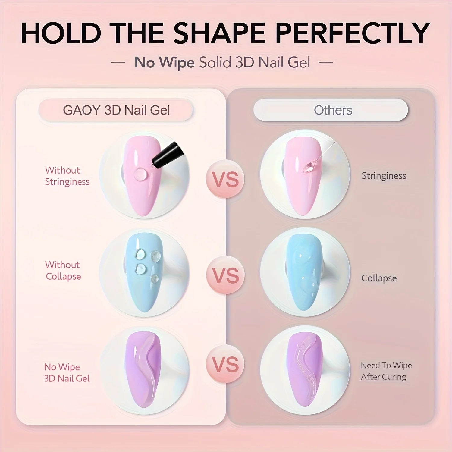 DUOLINGDAI 3D Nail Art Modeling Gel — Sculpting and Rhinestone Glue