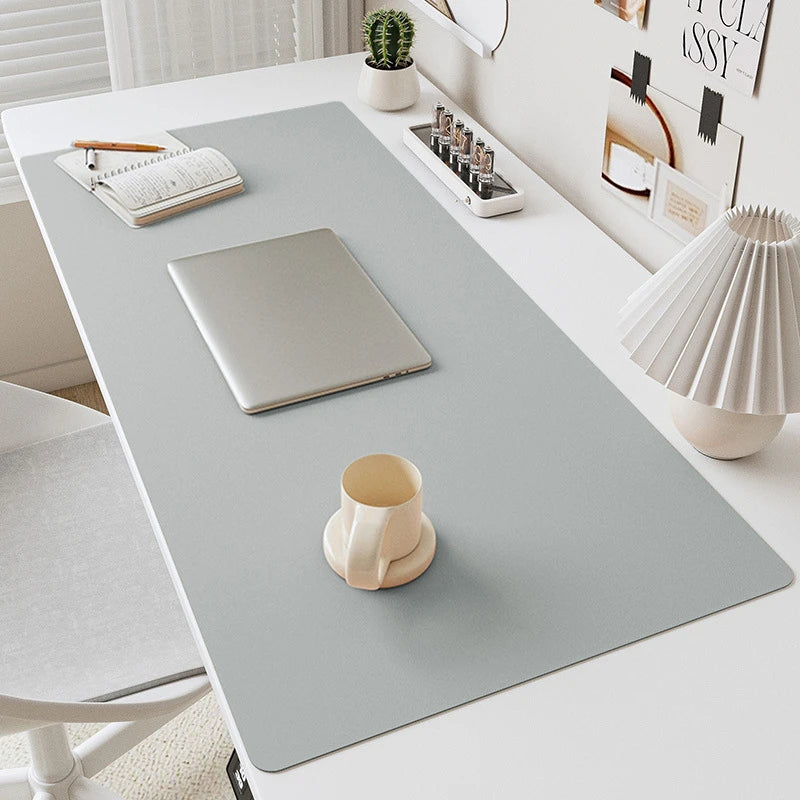 PU Leather Desk Mat — Waterproof Non-Slip Mouse Pad for Office & Gaming