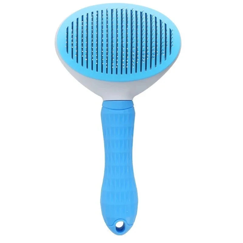 Self-Cleaning Pet Grooming Brush — De-matting Comb for Dogs and Cats