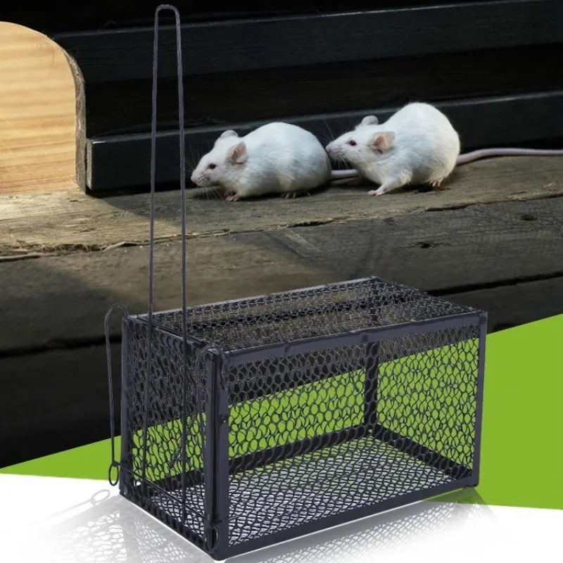 Self-Locking Metal Mouse Trap — Reusable Iron Pest Catcher for Indoor or Outdoor Use