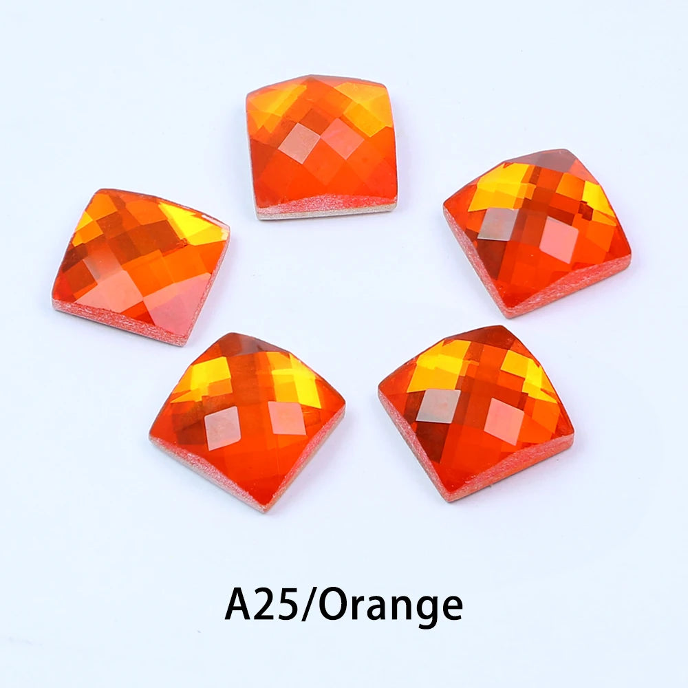 Square Glass Rhinestones — Flatback Crystal Gems for Nail Art & Crafts