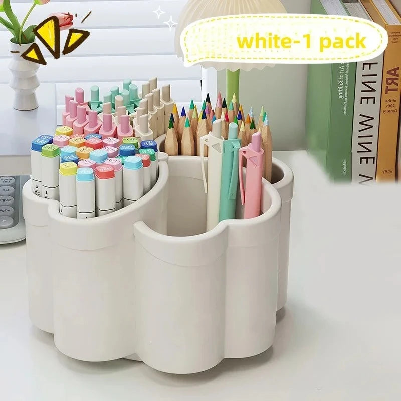 Desktop Storage Organizer — 4 Large Compartments for Office Supplies