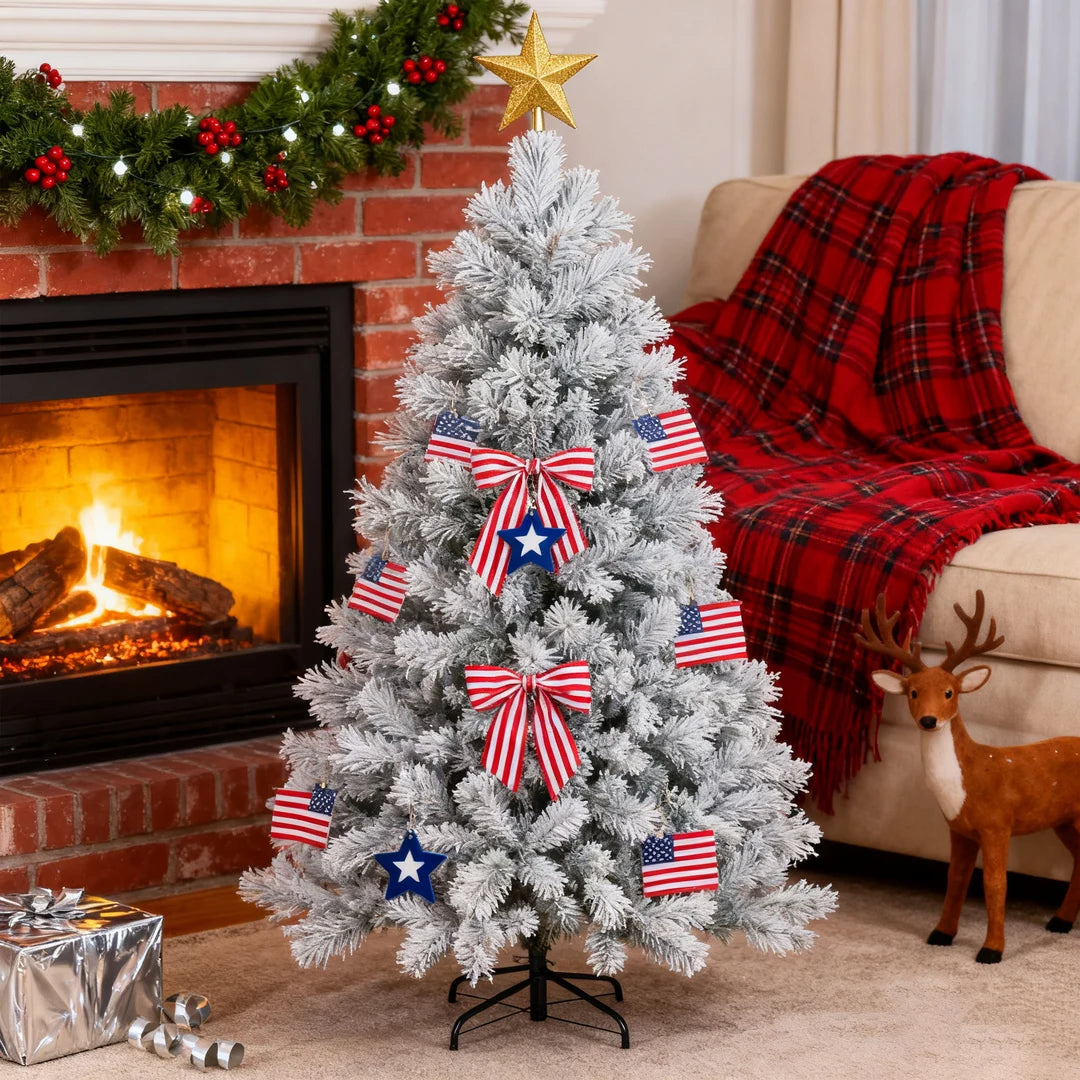 5ft Artificial PVC Fir Christmas Tree — Lush 355-Tip Design with Foldable Stand