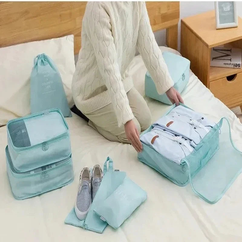 YUEYi Travel Organizer Set — Space-Saving Suitcase Packing Cubes