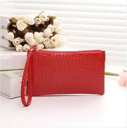 eTya Women's PU Leather Wristlet — Compact Coin Purse & Card Holder