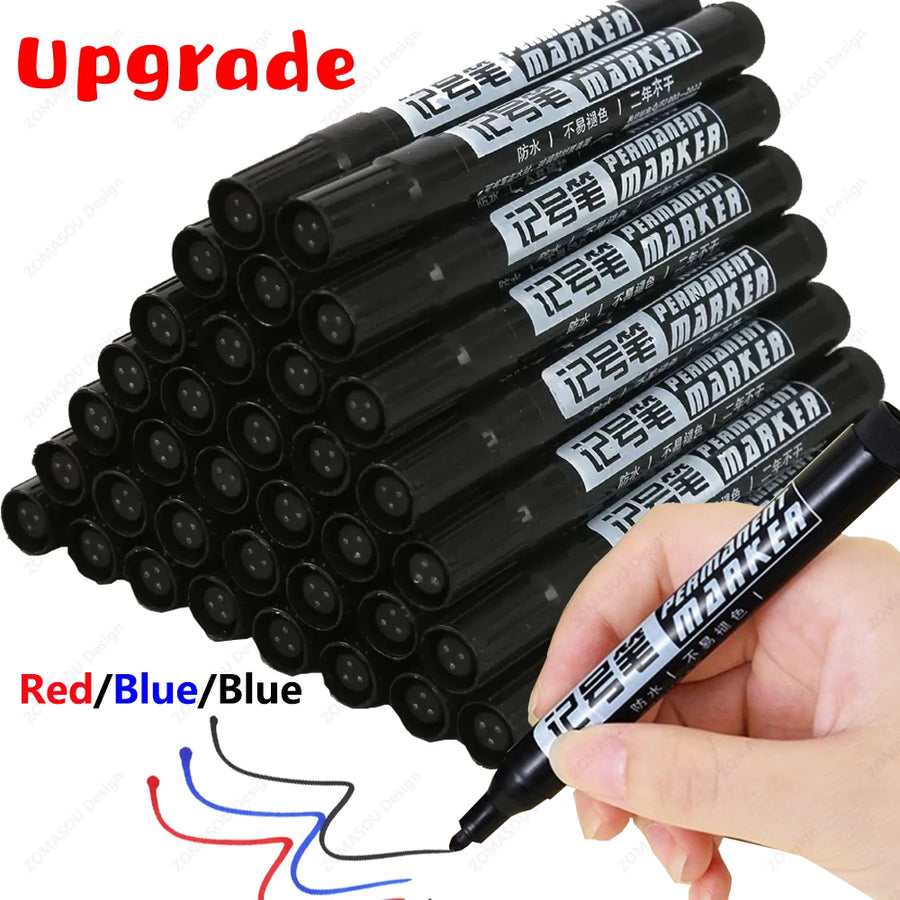 Permanent Oil-Based Marker Pens — Waterproof Quick-Dry Ink for Metal and Glass
