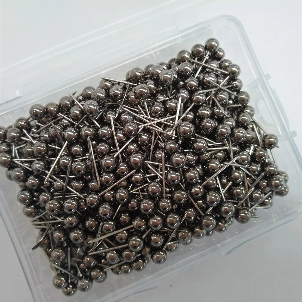 800pcs Round Map Flag Push Pins — Multi-Colored Tacks for Office & Home