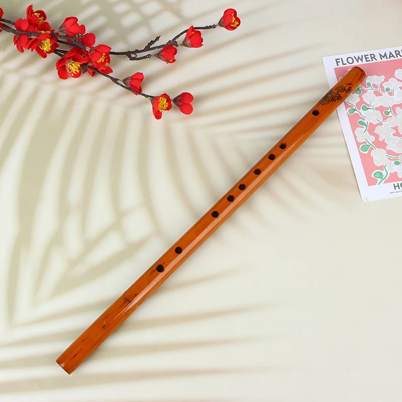 Professional 6-Hole Bamboo Flute — Traditional Musical Instrument for Students