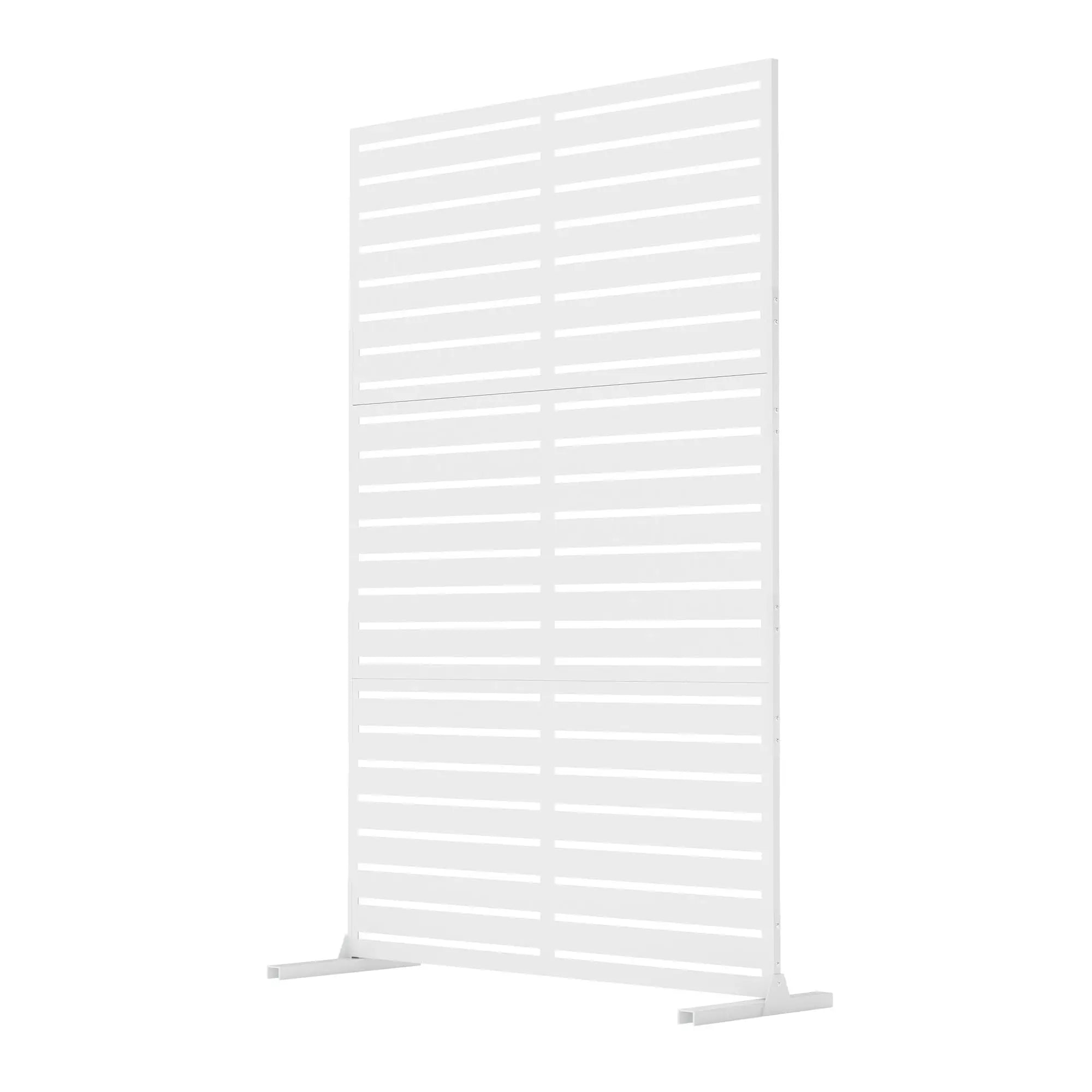HiMISS 6FT Metal Privacy Fence — Freestanding Outdoor Screen Panel