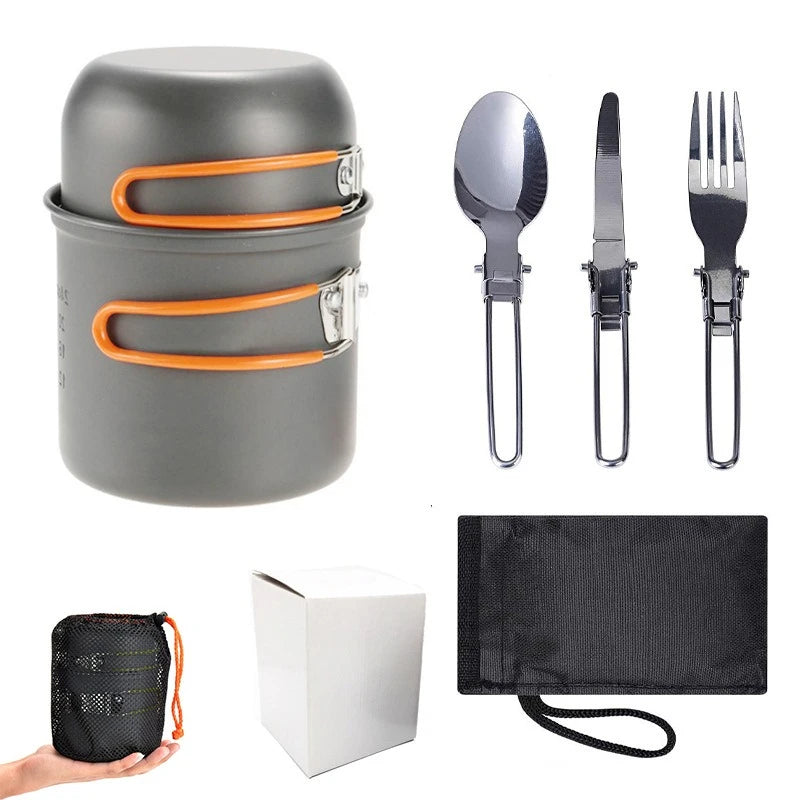 OEING Portable Camping Cookware Set — Lightweight Aluminum Cooking Kit