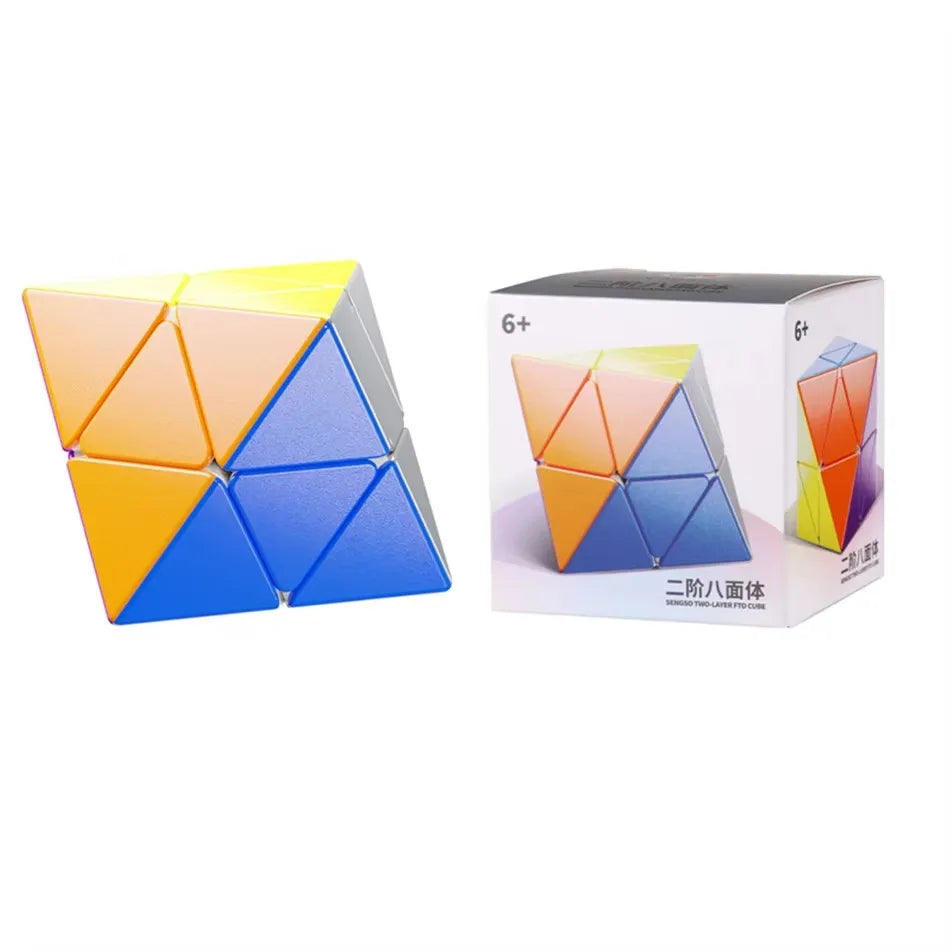 Rotating Octahedron Magnetic Magic Cube — Stickerless Brain Teaser Puzzle