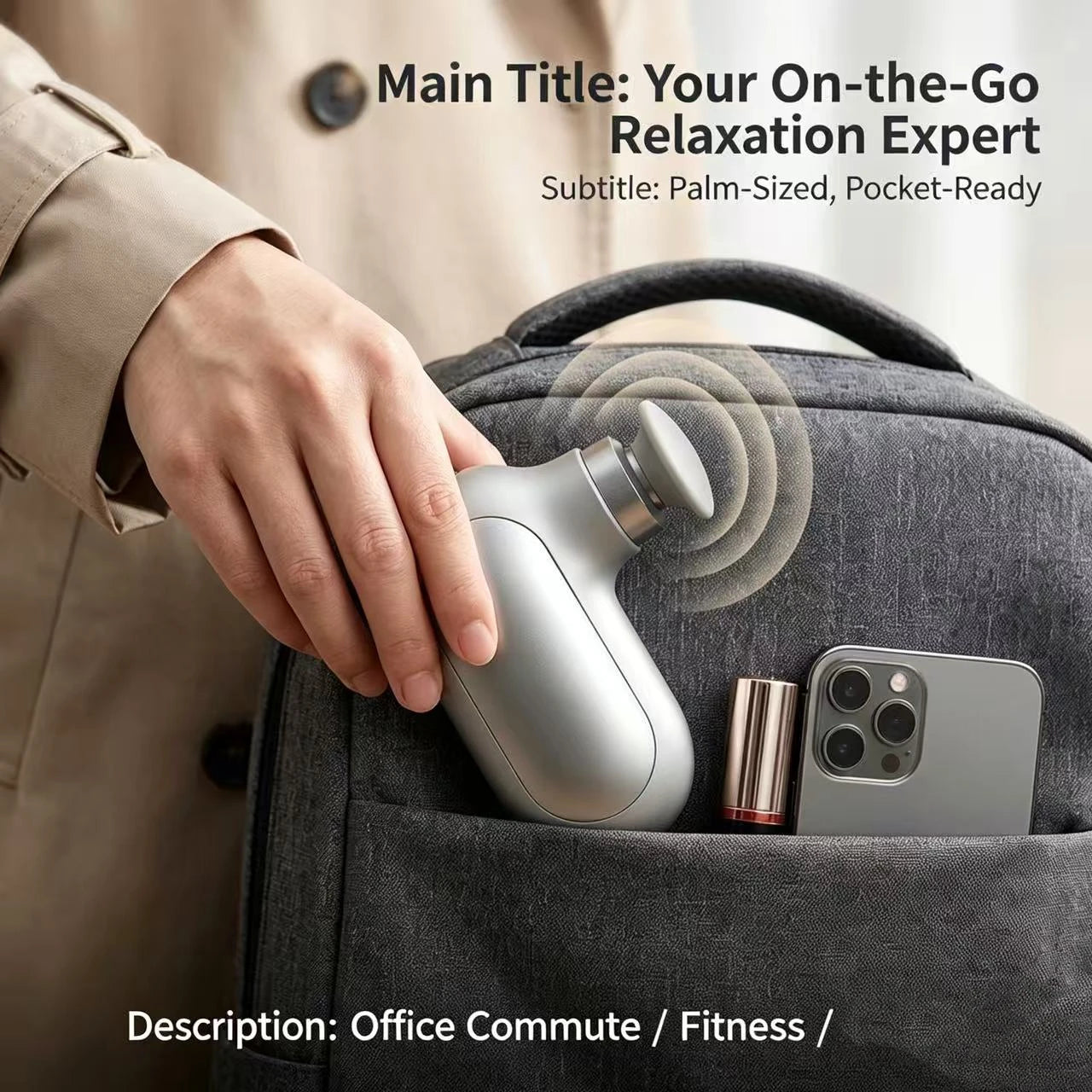 FODRK Mini Muscle Massage Gun — Cordless Deep Tissue Relaxation Tool