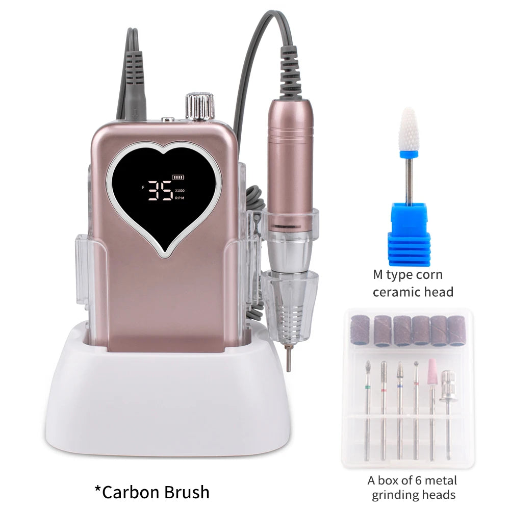 SIMINAIL Professional Electric Nail Drill — 35000RPM Cordless Manicure Machine