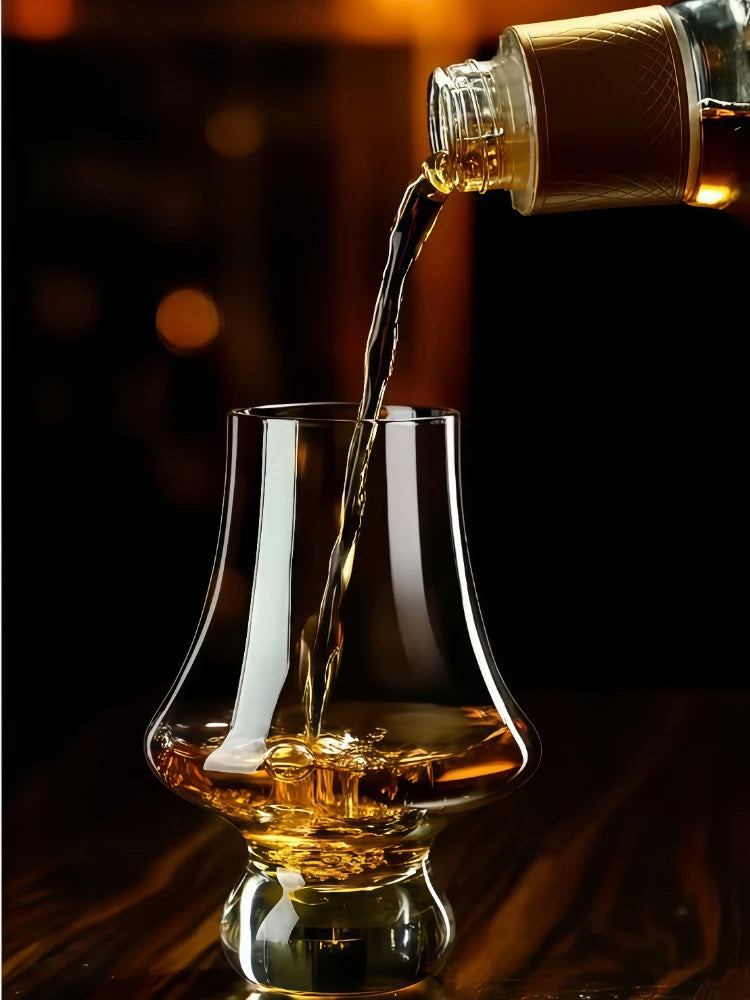 PDQ Crystal Whiskey Glass — Handmade Tulip Design Tasting Cup