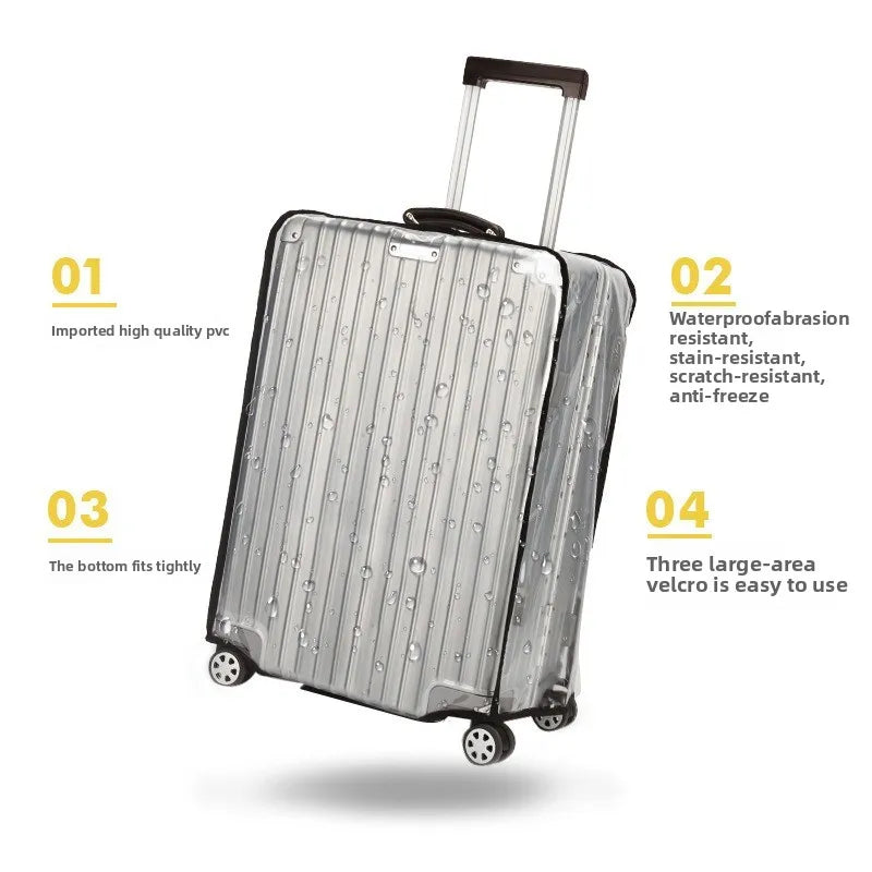 Transparent Luggage Protector — Waterproof PVC Suitcase Cover for Travel