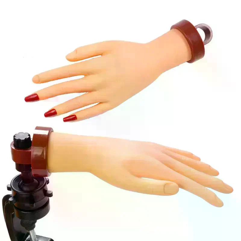 ELBBKG Nail Practice Hand — Realistic Mannequin with Desktop Bracket