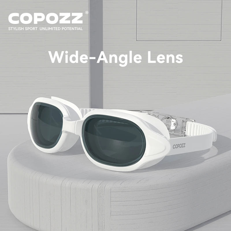 COPOZZ Prescription Swimming Goggles — Anti-Fog Diopter Eyewear for Adults
