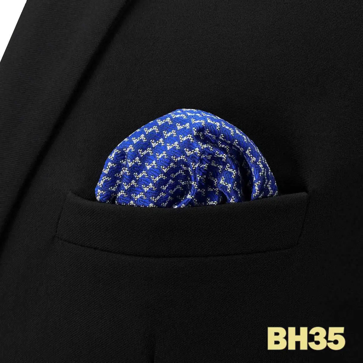 shlax&wing Men's Paisley Pocket Square — Elegant Microfiber Handkerchief for Suits